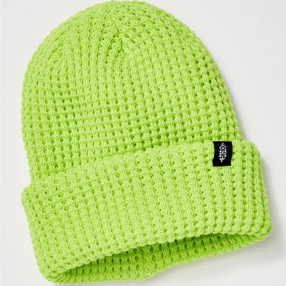 Vibrant Lime Green Knit Beanie